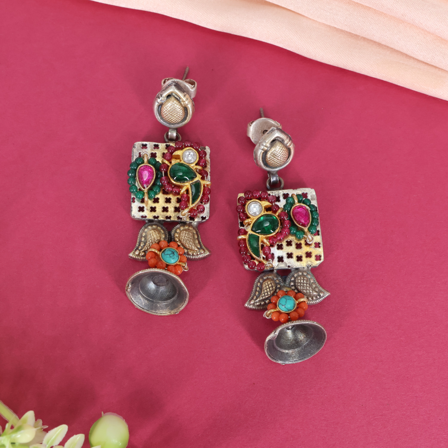 Silver Necklace Earring