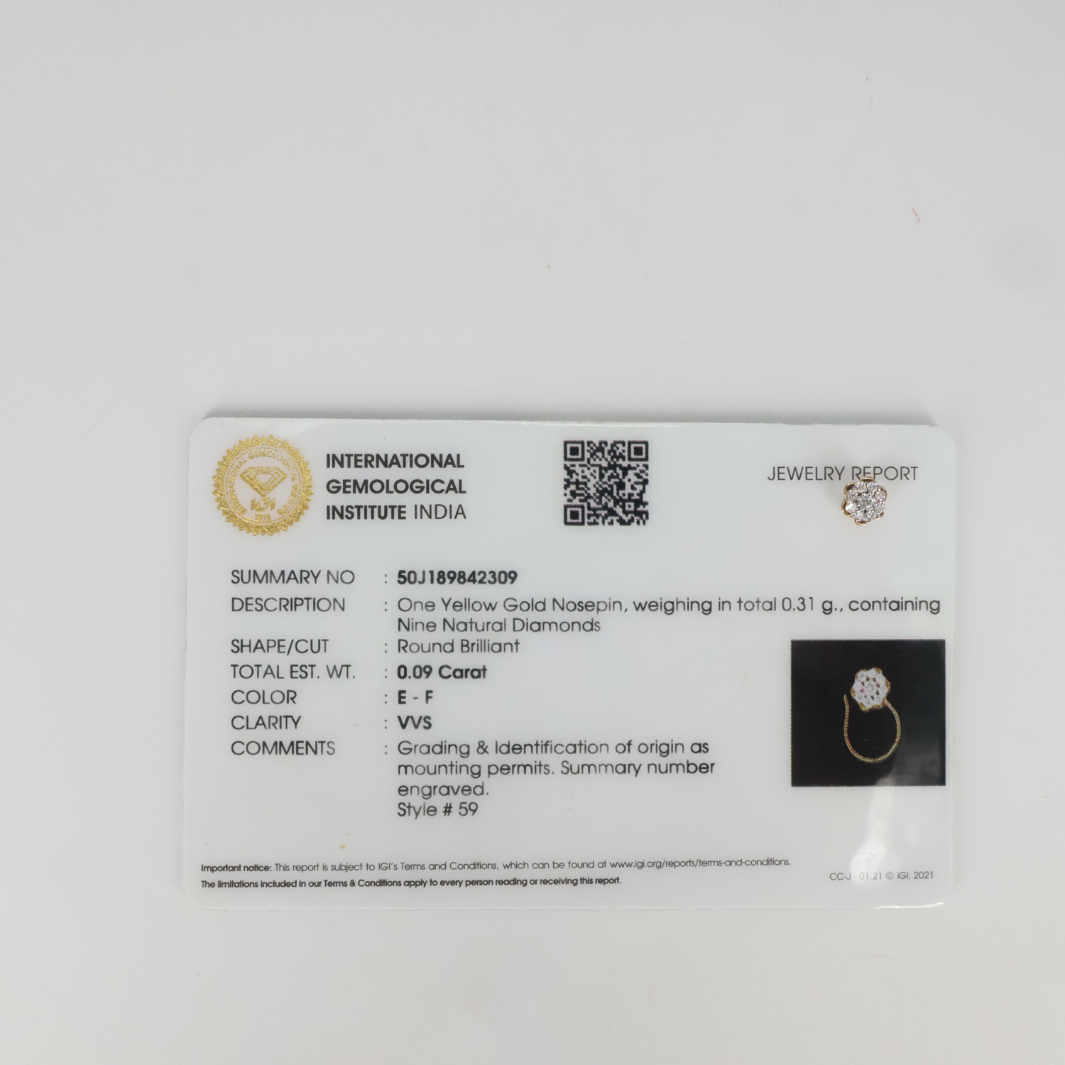 REAL DIAMOND NOSE PIN 
