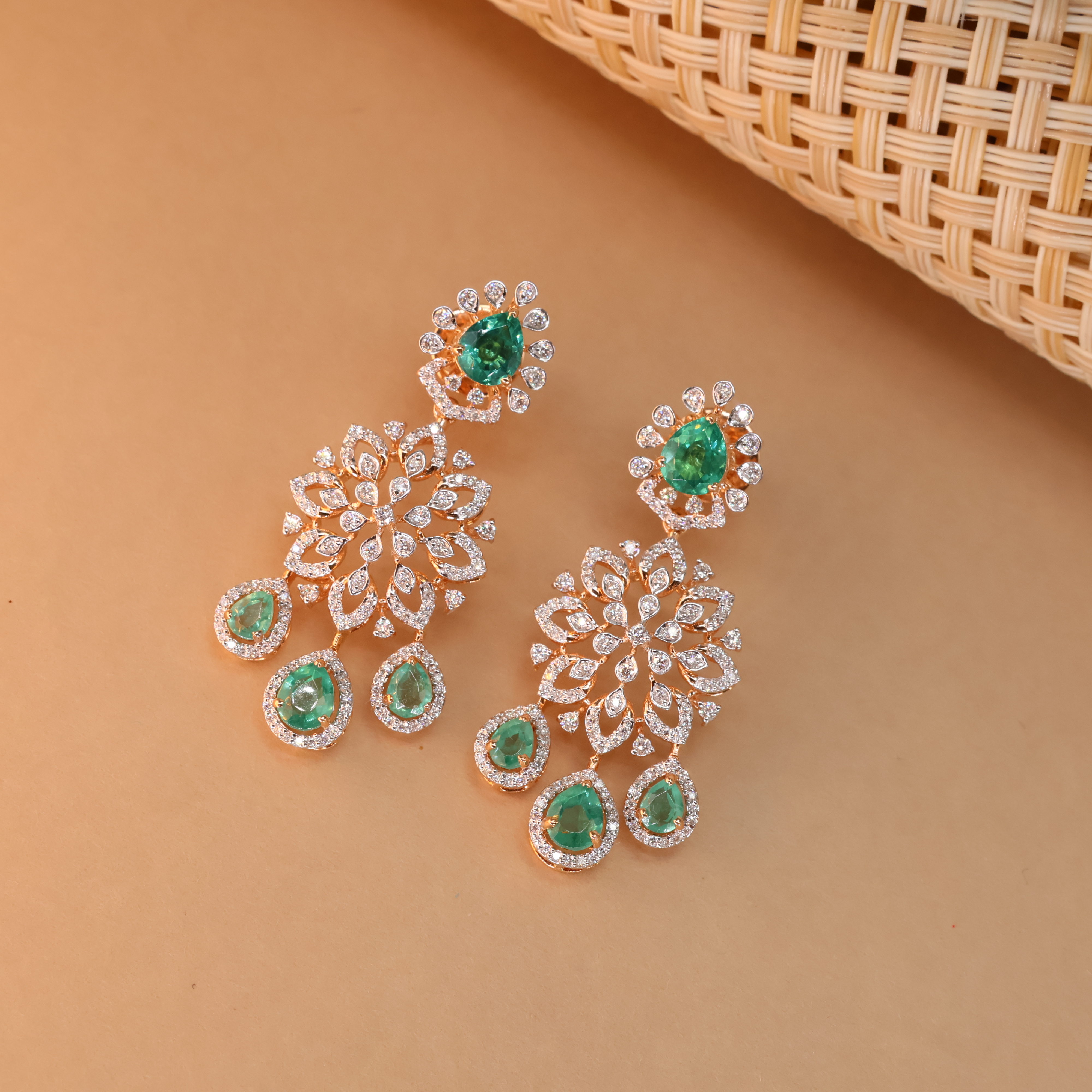 Real Diamond Necklace Earring  